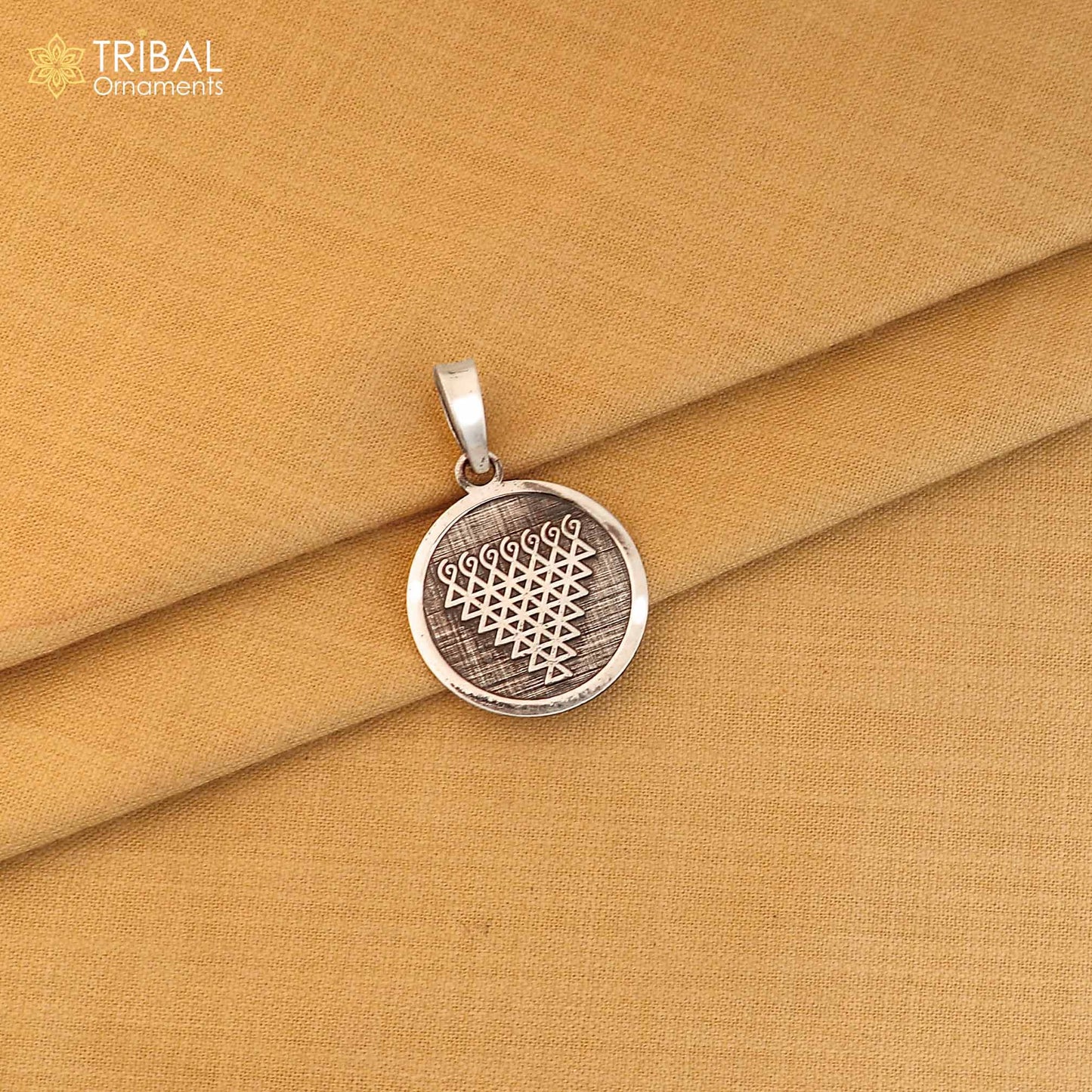 925 Sterling silver  Saraswathi yantra pendant ethnic jewelry nsp1081