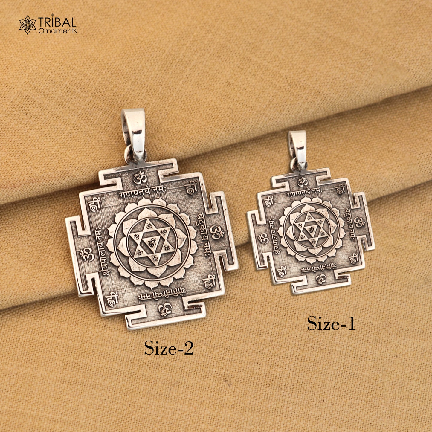 925 sterling silver Divine Baglamukhi Maha Yantram Silver Pendant Energetic Kavacham pendant  nsp1042