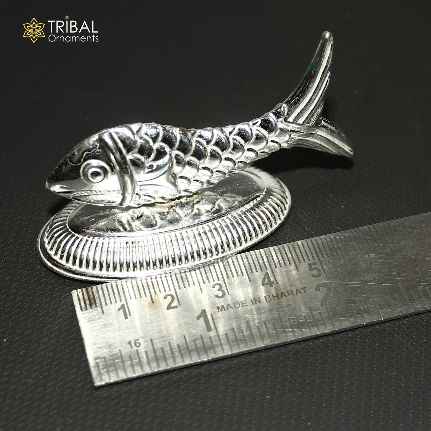 925 sterling silver silver fish, Lord vishnu avatar Matsya, Silver Puja Fish For Prosperity And Good Luck su1380