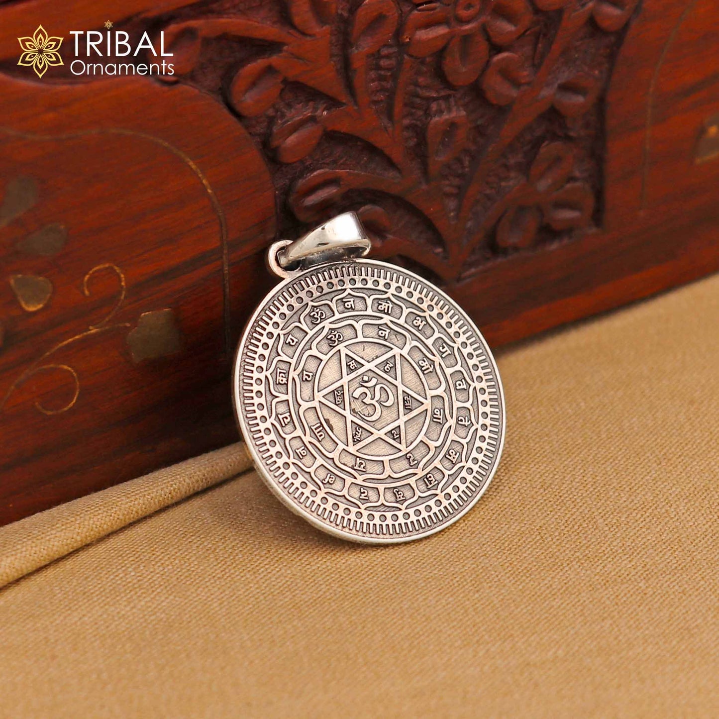 925 Sterling silver Divine Sudarshan chakra Yantram pendant Energetic Kavacham pendant nsp1069