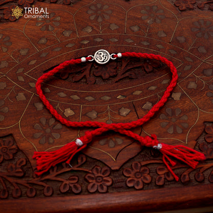 925 sterling silver Divine OM pendant Rakhi bracelet rK420