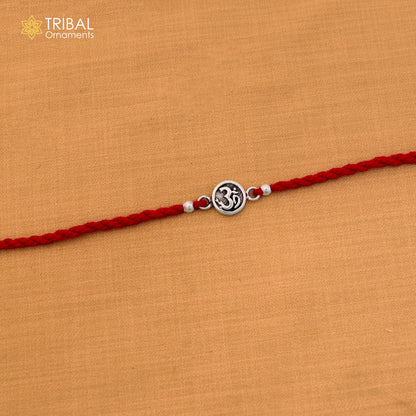 925 sterling silver Divine OM pendant Rakhi bracelet rK420
