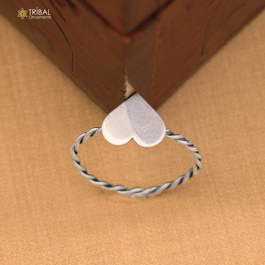 925 Sterling silver heart shape design thumb ring / ring unisex jewelry sr830