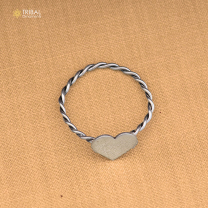 925 Sterling silver heart shape design thumb ring / ring unisex jewelry sr830