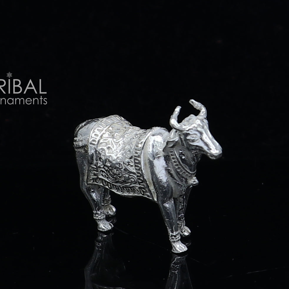 925 sterling silver solid cow for donation or puja su1314