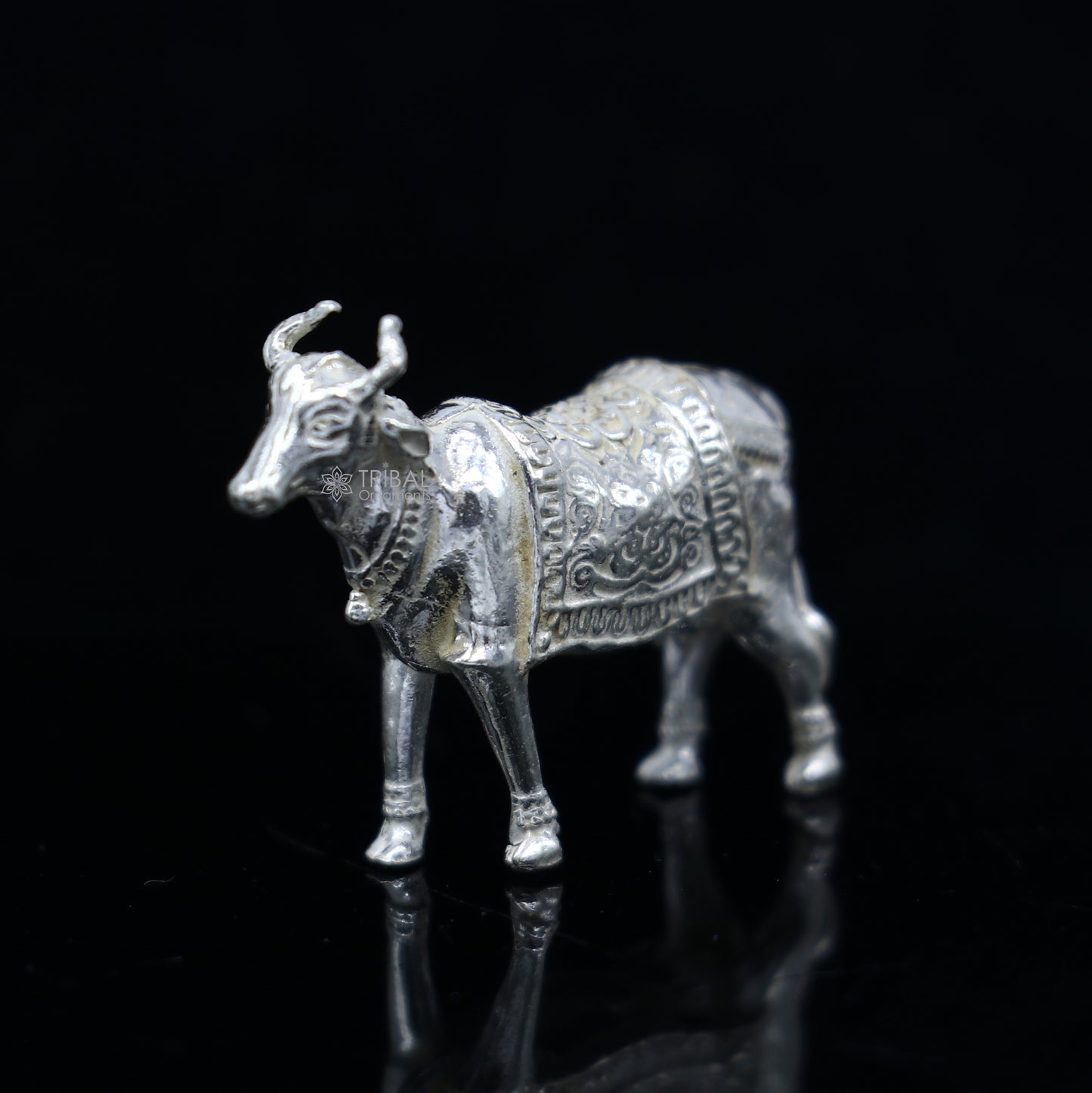 925 sterling silver solid cow for donation or puja su1314