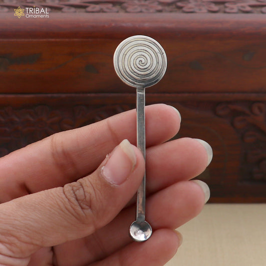 925 sterling silver new born baby Annaprashan ceremony Honey stick su1398