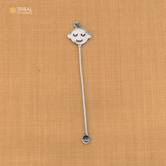 925 sterling silver new born baby Annaprashan ceremony Honey stick su1399