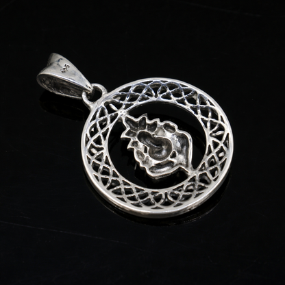 Sterling silver Lord Ganesha pendant with intricate design, unisex jewelry piece, perfect for gifting by Tribal Ornaments.