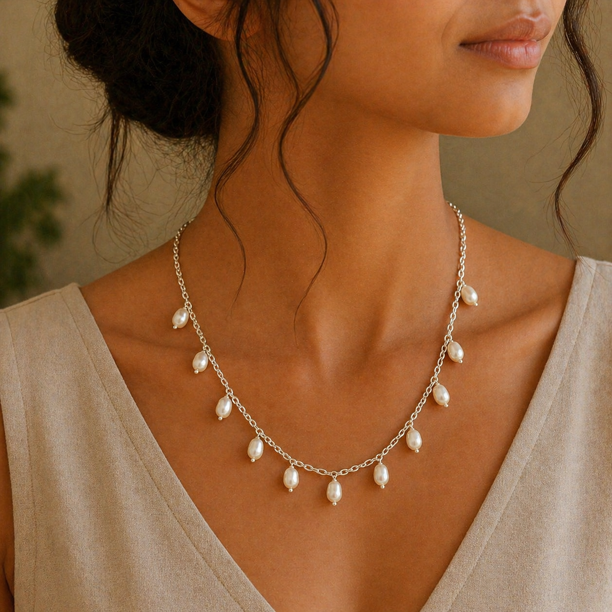 Sterling silver handmade charm necklace with intricate designs, perfect for bridesmaids or belly dance jewelry by TRIBAL ORNAMENTS.