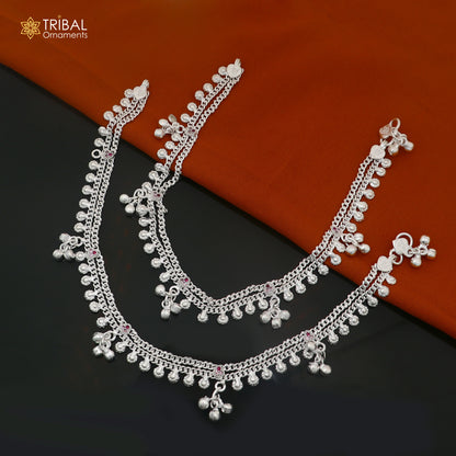 925 sterling silver hanging drops ankle bracelet, gifting noisy anklets women's jewelry ank793