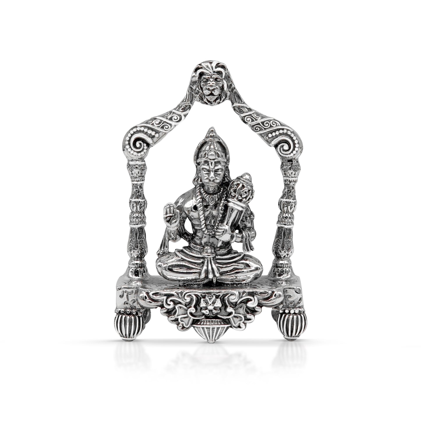 925 sterling silver handmade Divine Hindu god Lord Hanuman blessing Statue, amazing designer Divine Sculpture figurine puja article art171 - TRIBAL ORNAMENTS