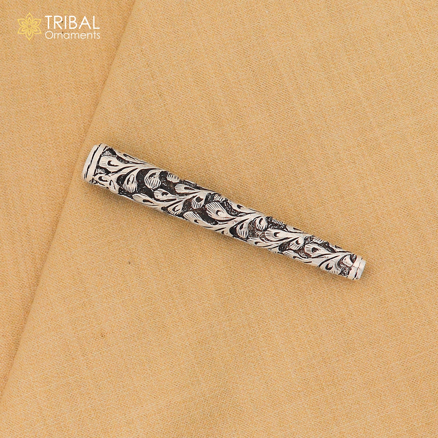 925 sterling silver chitai work flower design hukka pipe vintage style cigarette pipe art826