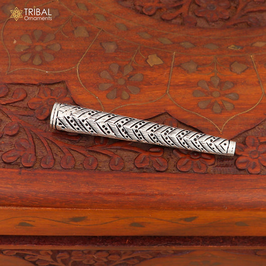 925 sterling silver chitai work flower design hukka pipe vintage style cigarette pipe art827