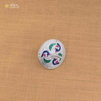 925 sterling silver enamel work Firki or Lattu toy for your baby Krishna idols article art878