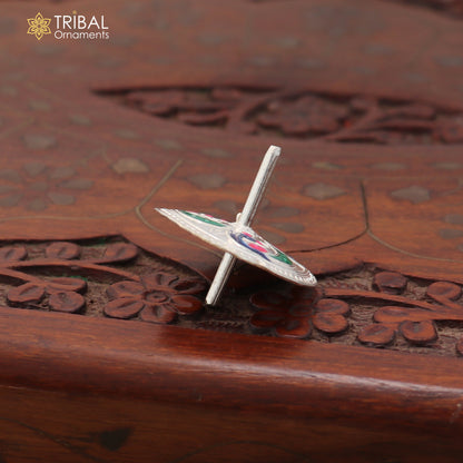 925 sterling silver enamel work Firki or Lattu toy for your baby Krishna idols article art878