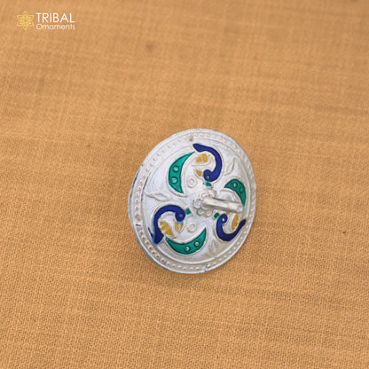 925 sterling silver enamel work Firki or Lattu toy for your baby Krishna idols article art880