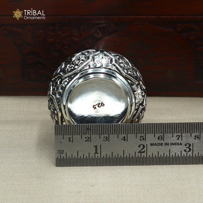 925 sterling silver nakshi work Salt and pepper shakers kitchen utensils art895