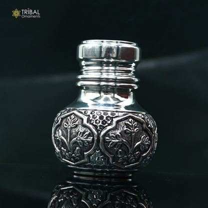 925 sterling silver nakshi work Salt and pepper shakers kitchen utensils art895