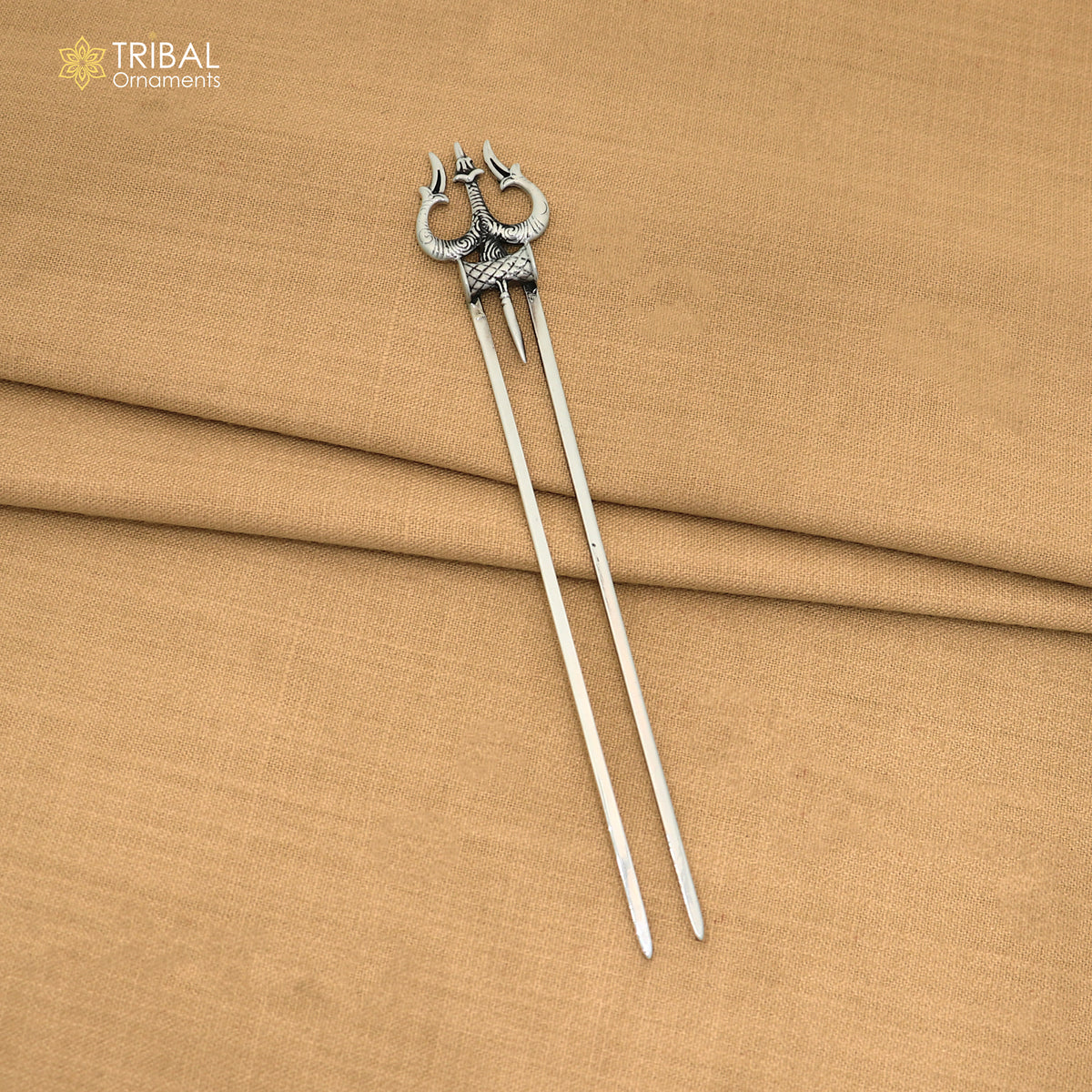 925 Sterling silver lord Shiva trident puja article art896