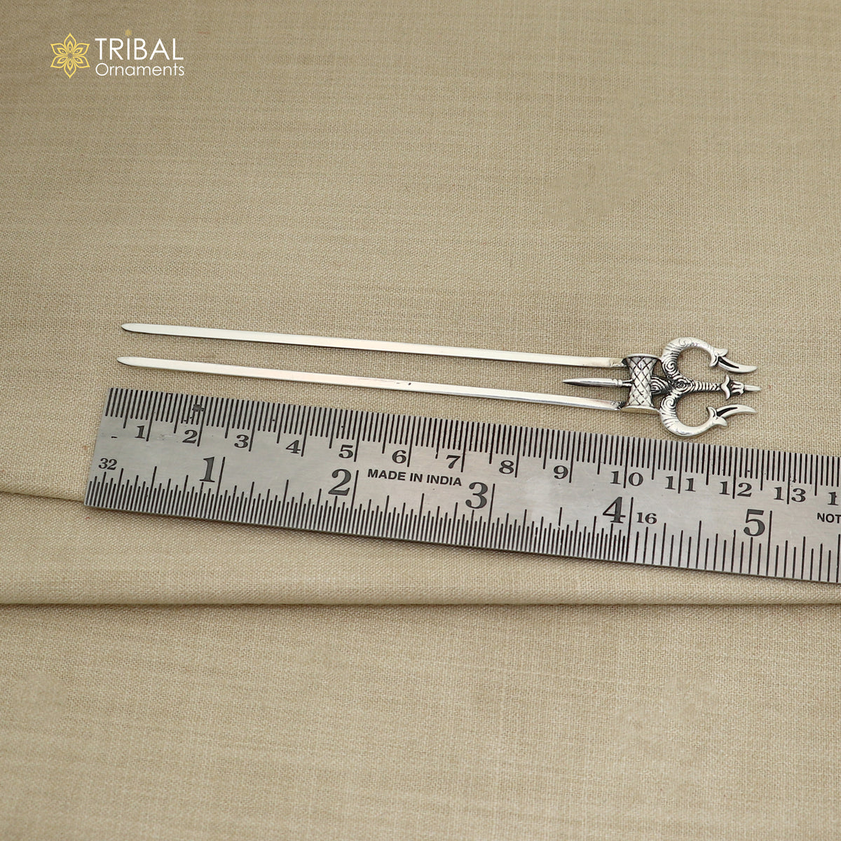 925 Sterling silver lord Shiva trident puja article art896