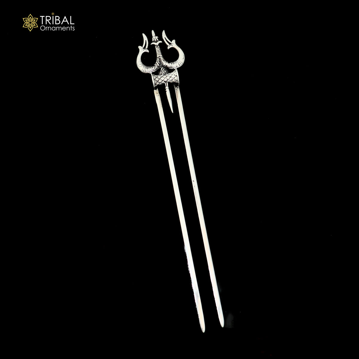 925 Sterling silver lord Shiva trident puja article art896