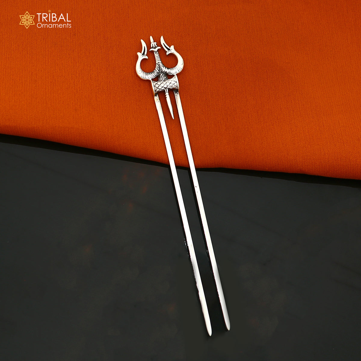 925 Sterling silver lord Shiva trident puja article art896