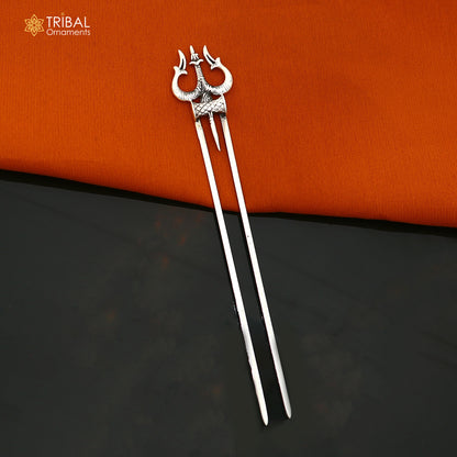 925 Sterling silver lord Shiva trident puja article art896