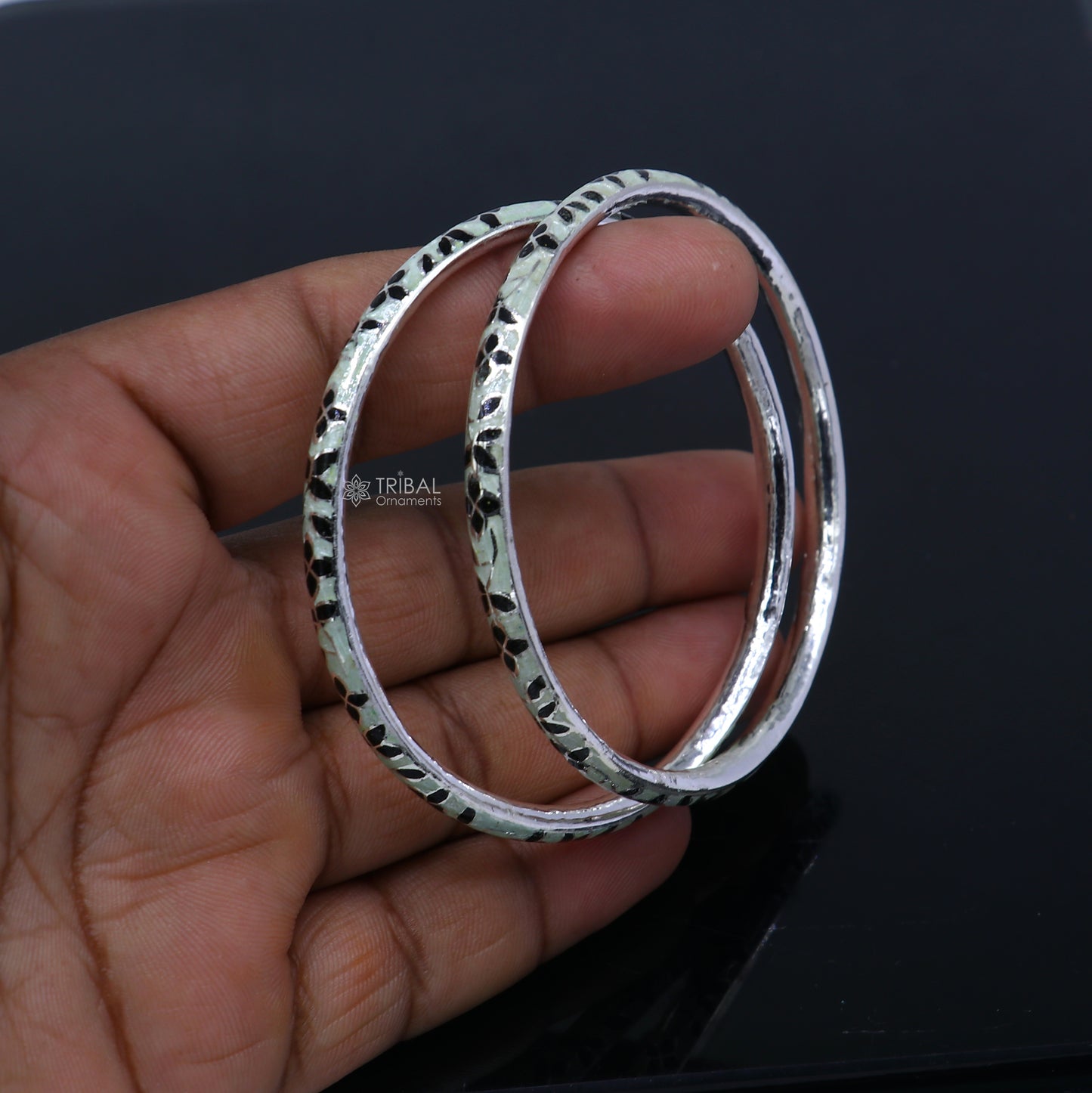 925 sterling meenakari  work designer bangle bracelet pure silver gifting jewelry, brides made bangles ba438