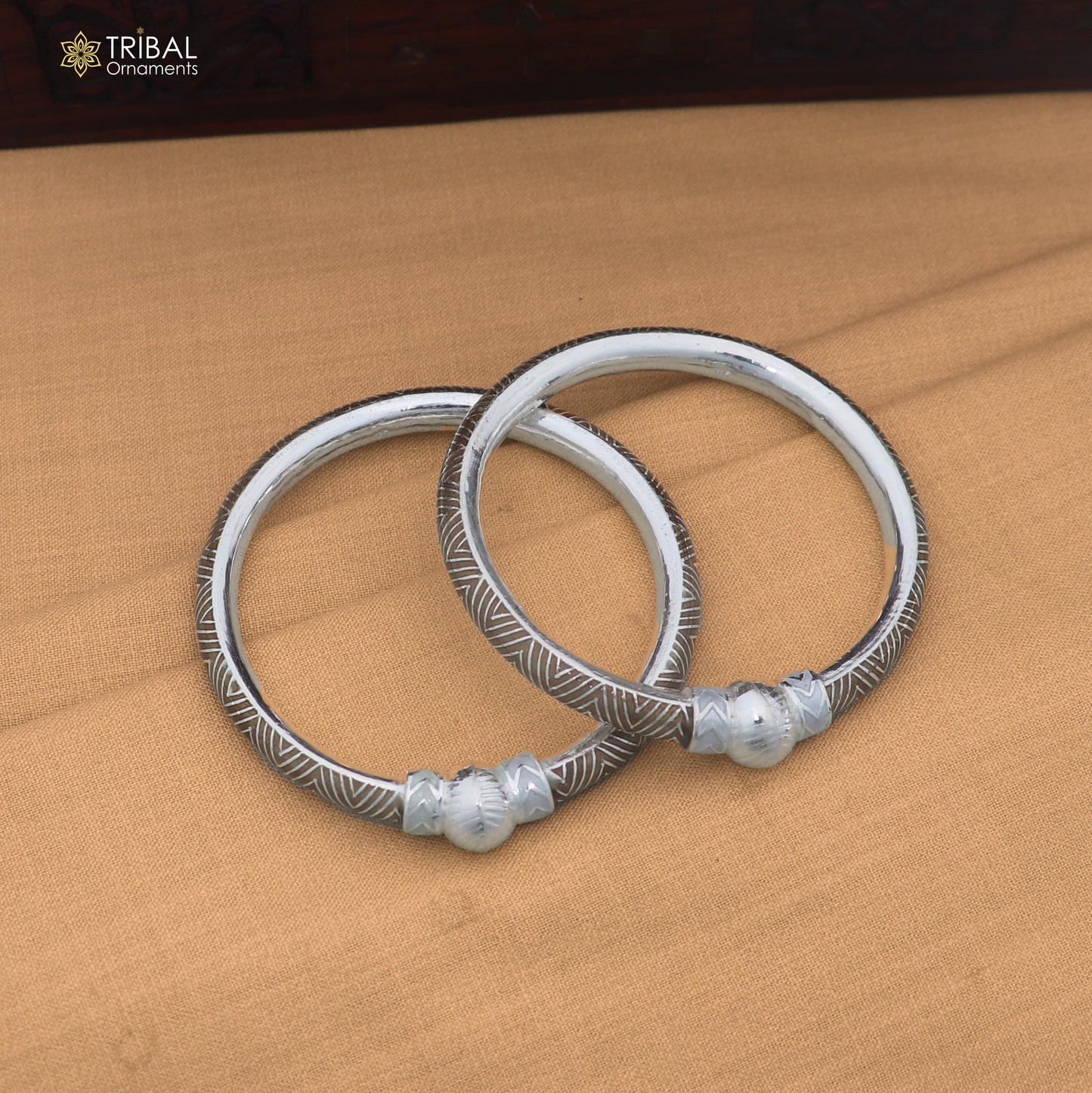 925 sterling silver ball design brown color enamel bangles bracelet brides jewelry ba467