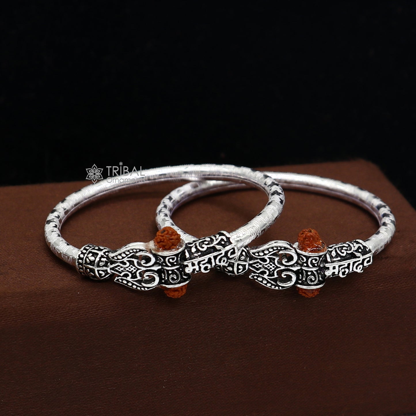 925 Sterling silver lord shiva bangle for kids "mahadeva" bangle kada nbbk bbk211