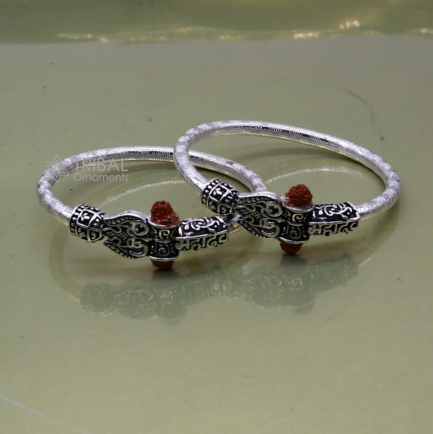 925 Sterling silver lord shiva bangle for kids "mahadeva" bangle kada nbbk bbk211