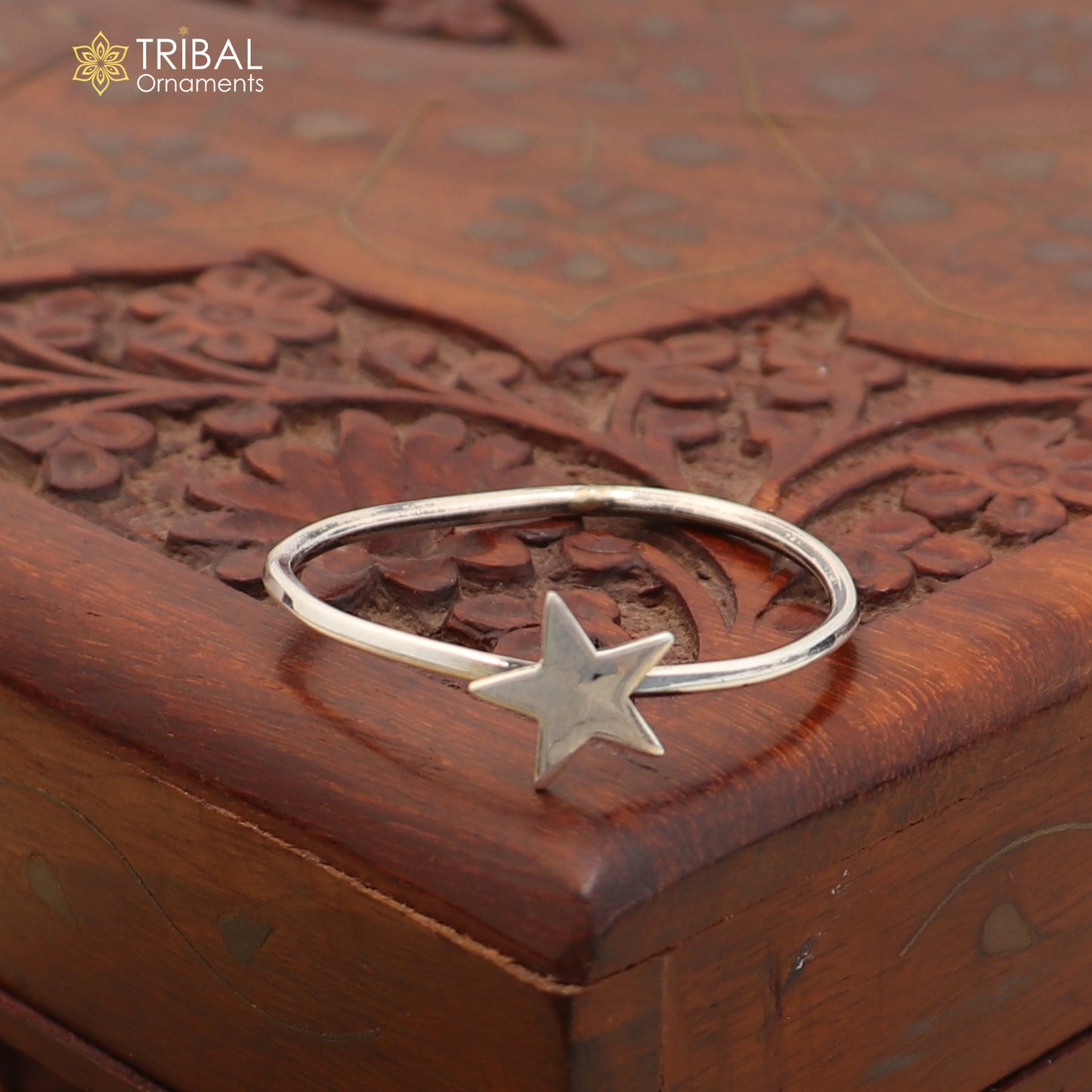 925 Sterling silver star design baby bangle kada ,kids jewelry bbk223