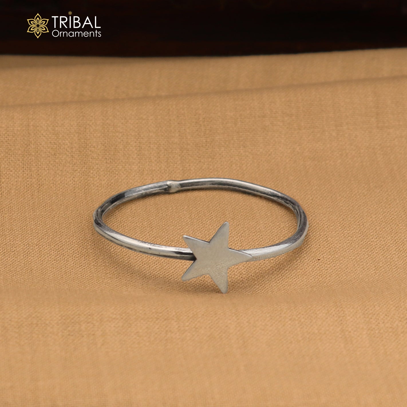 925 Sterling silver star design baby bangle kada ,kids jewelry bbk223