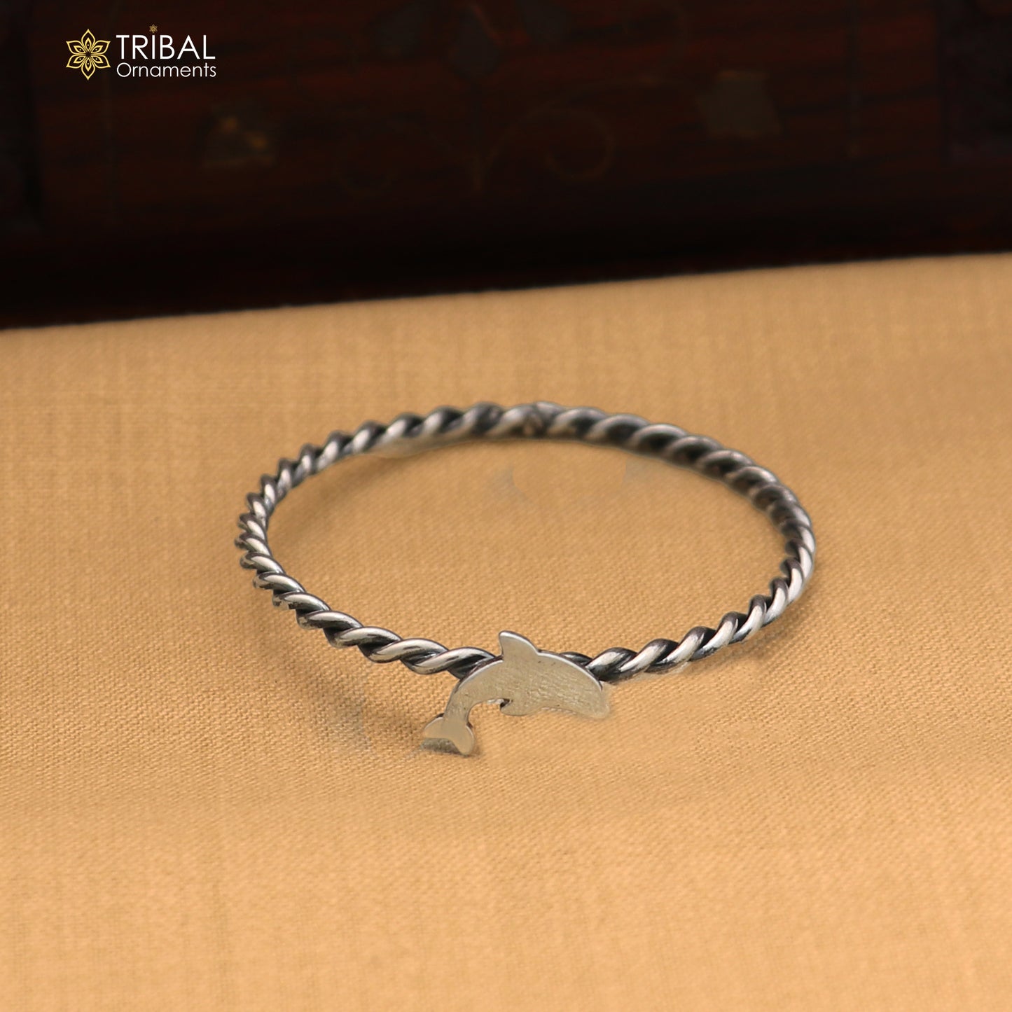 925 Sterling silver Dolphin design baby bangle kada ,kids jewelry bbk225