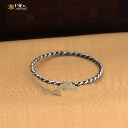 925 Sterling silver Dolphin design baby bangle kada ,kids jewelry bbk225