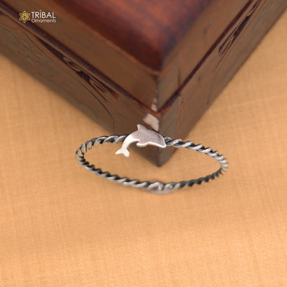 925 Sterling silver Dolphin design baby bangle kada ,kids jewelry bbk225