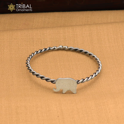 925 Sterling silver baby elephant design baby bangle kada ,kids jewelry bbk226