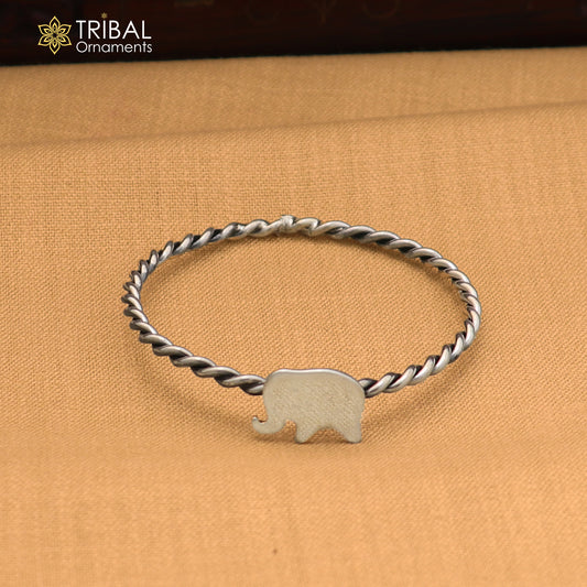 925 Sterling silver baby elephant design baby bangle kada ,kids jewelry bbk226
