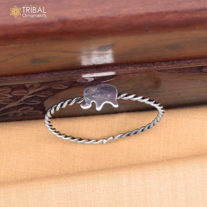 925 Sterling silver baby elephant design baby bangle kada ,kids jewelry bbk226