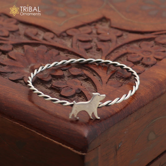 925 Sterling silver dog design baby bangle kada ,kids jewelry bbk228
