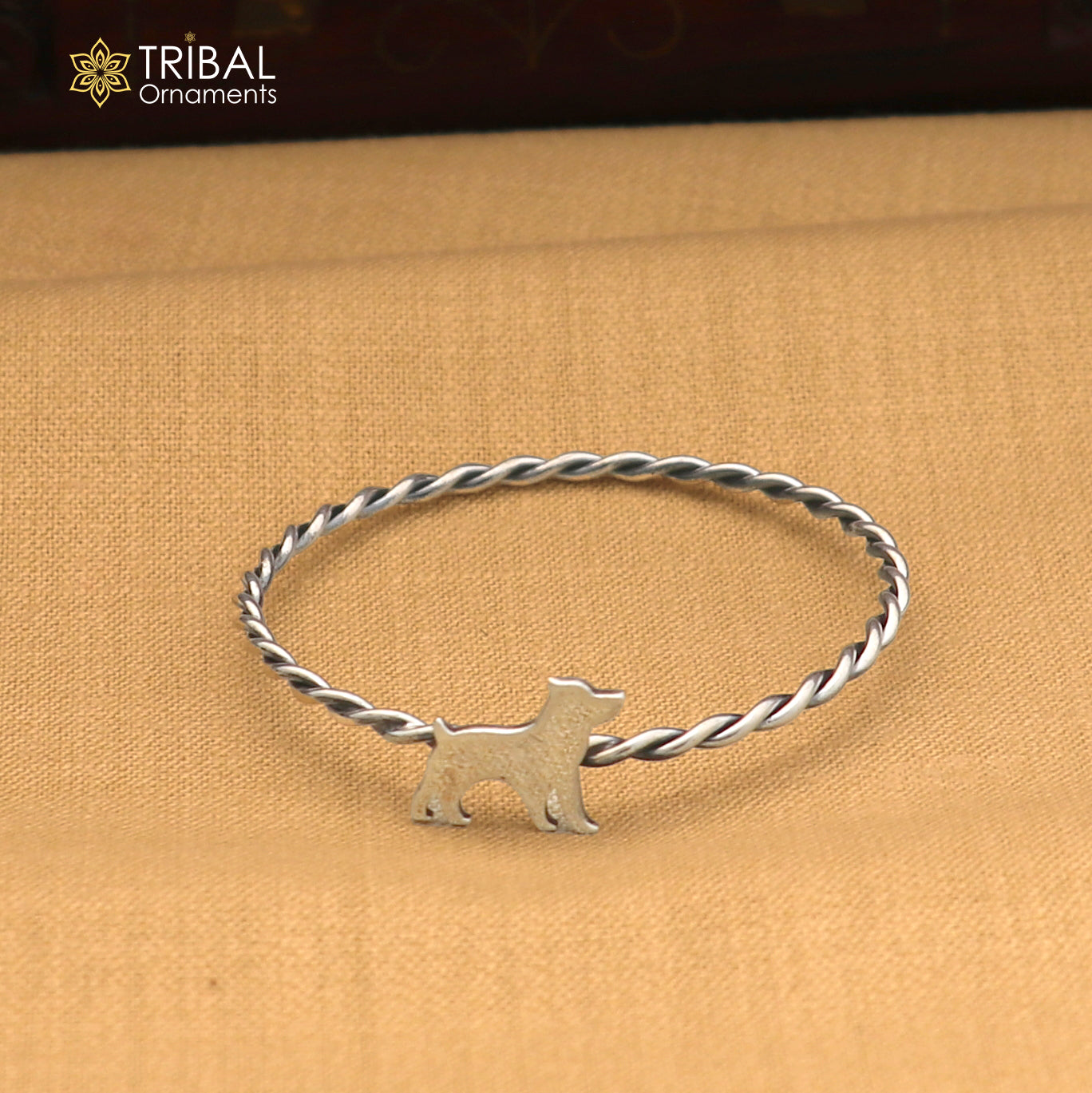 925 Sterling silver dog design baby bangle kada ,kids jewelry bbk228