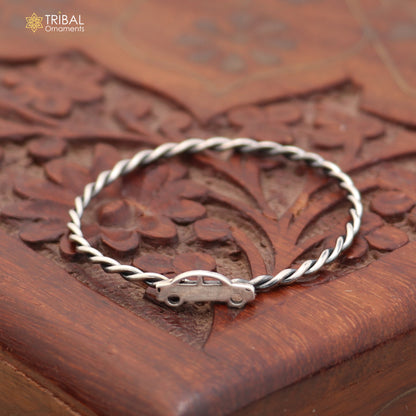 925 Sterling silver car design baby bangle kada ,kids jewelry bbk229