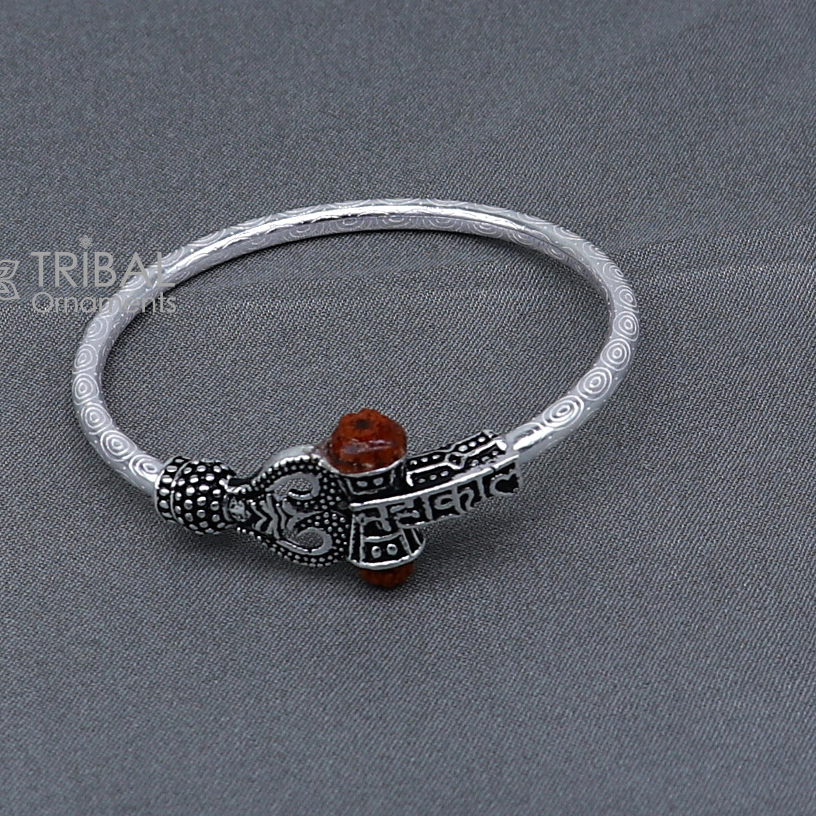 925 Sterling silver lord shiva bangle for kids "MAHAKAL" bangle kada nbbk bbk212