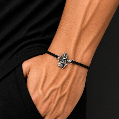 925 Sterling silver Lord radhe krishna design thread rakhi bracelet rk329