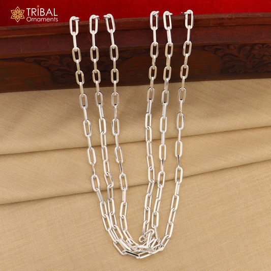 5mm 925 sterling silver handmade amazing delicate solid Rolo high quality link chains necklace, best gifting unisex necklace chain ch589