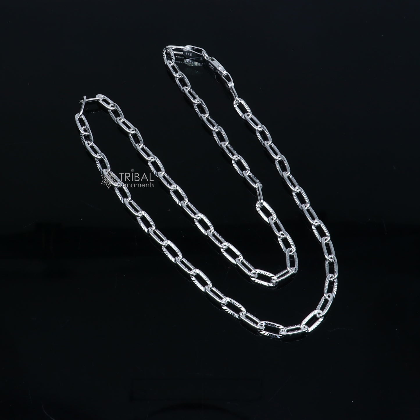 20" 4mm 925 Sterling silver handmade Rolo cable chain unisex gifting necklace jewelry ch602