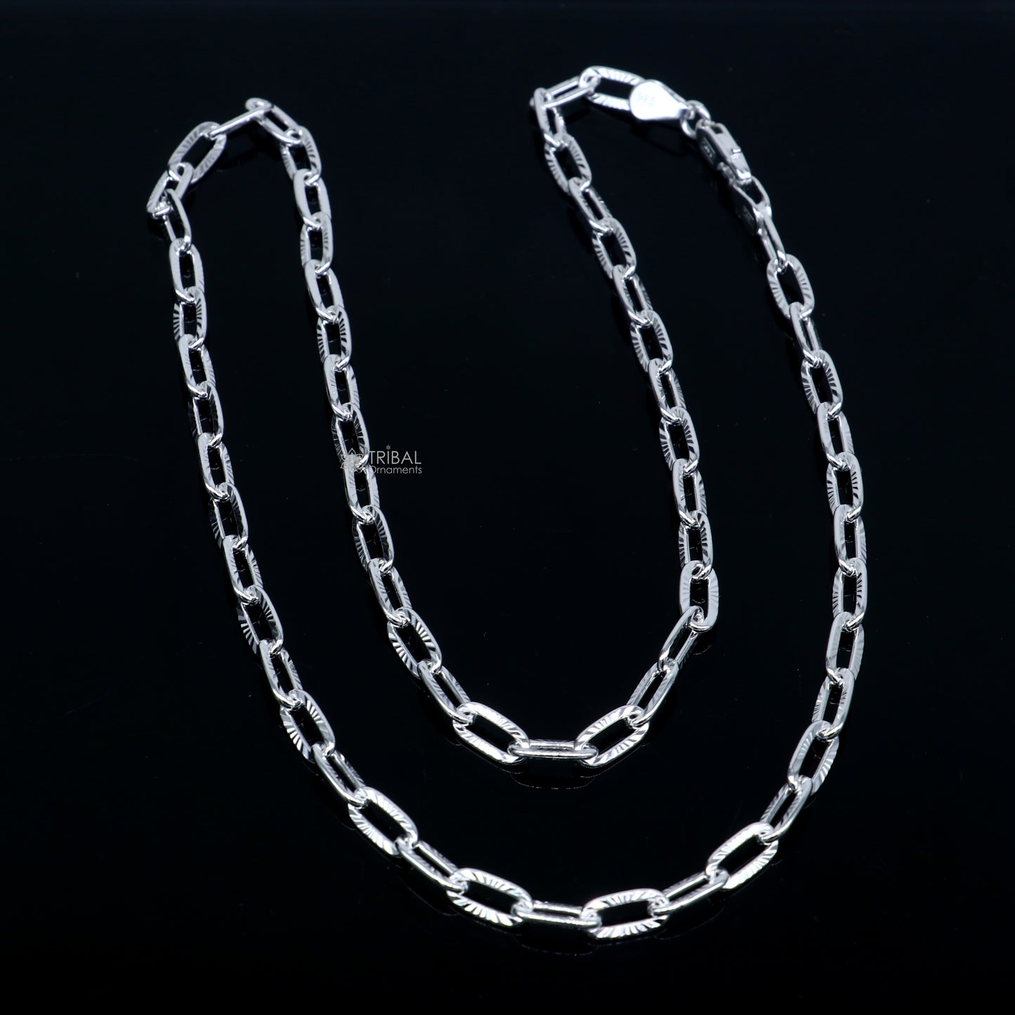 20" 4mm 925 Sterling silver handmade Rolo cable chain unisex gifting necklace jewelry ch602