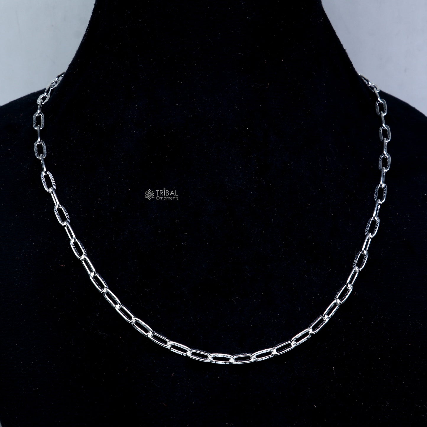 20" 4mm 925 Sterling silver handmade Rolo cable chain unisex gifting necklace jewelry ch602