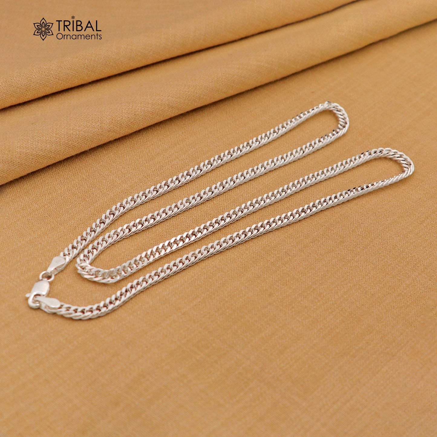 3mm 20"/24" solid 925 sterling silver handmade modern trendy design unique chain necklace giving it a distinctive and stylish look ch233